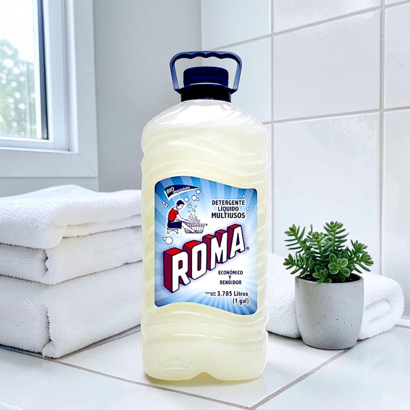 Detergente Liquido ROMA Para Ropa Fina líquido 3.7L Galon Biodegradable