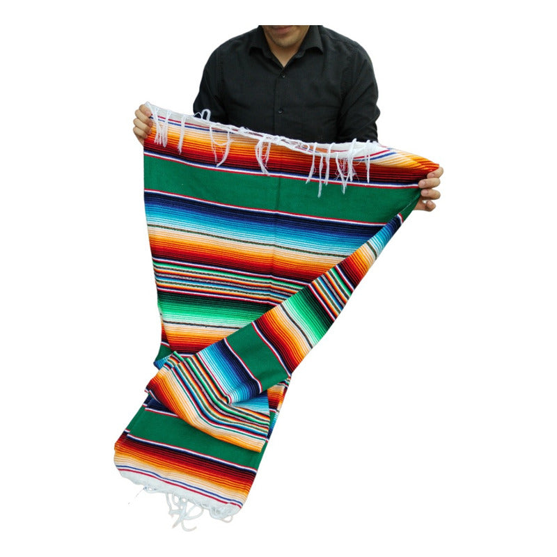 Mantel Rectangular Sarape Mexicano Fiesta Decoracion 2mts Varios Rayas