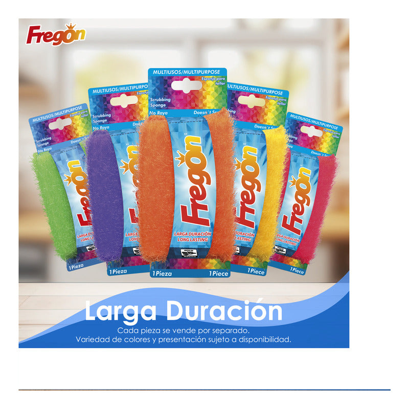 50pzs Fibra Esponja Fregón® Lavatrastes Multiusos 12.5 X 7.5