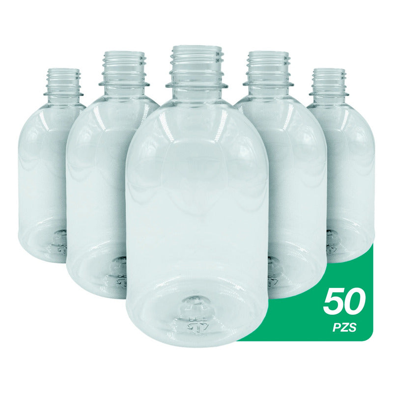 50pack Envase Vacio Botella Pet Shampoo Chaparrita 500ml