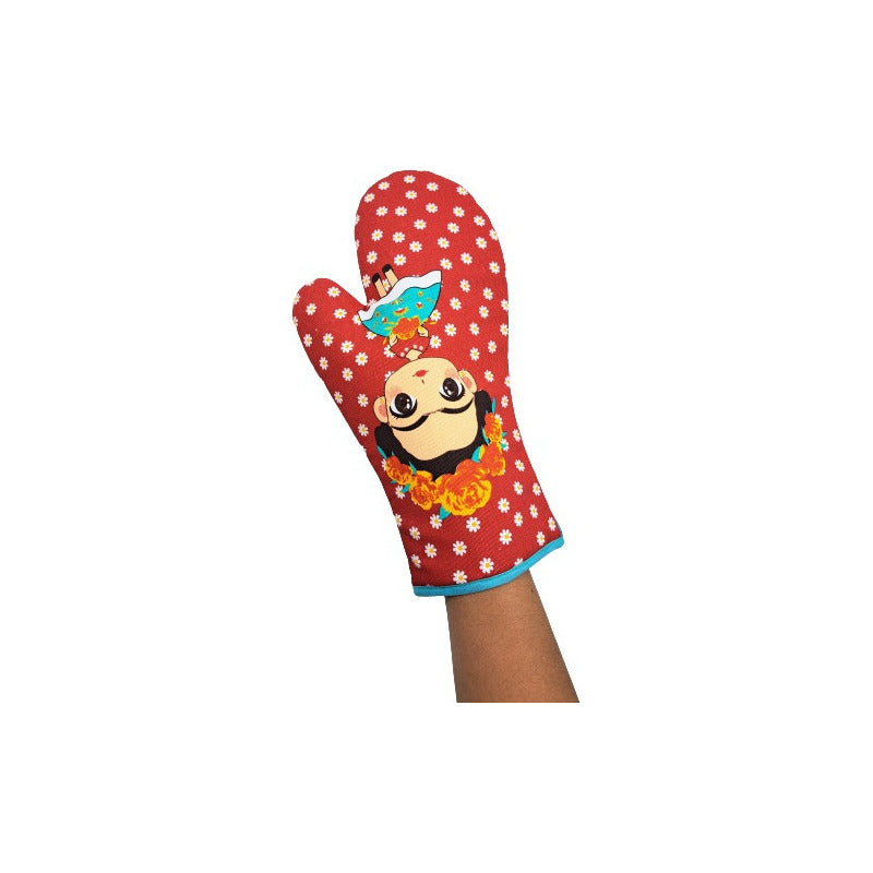 Guante Para Para Cocina Horno Caliente Frida Color Rosa