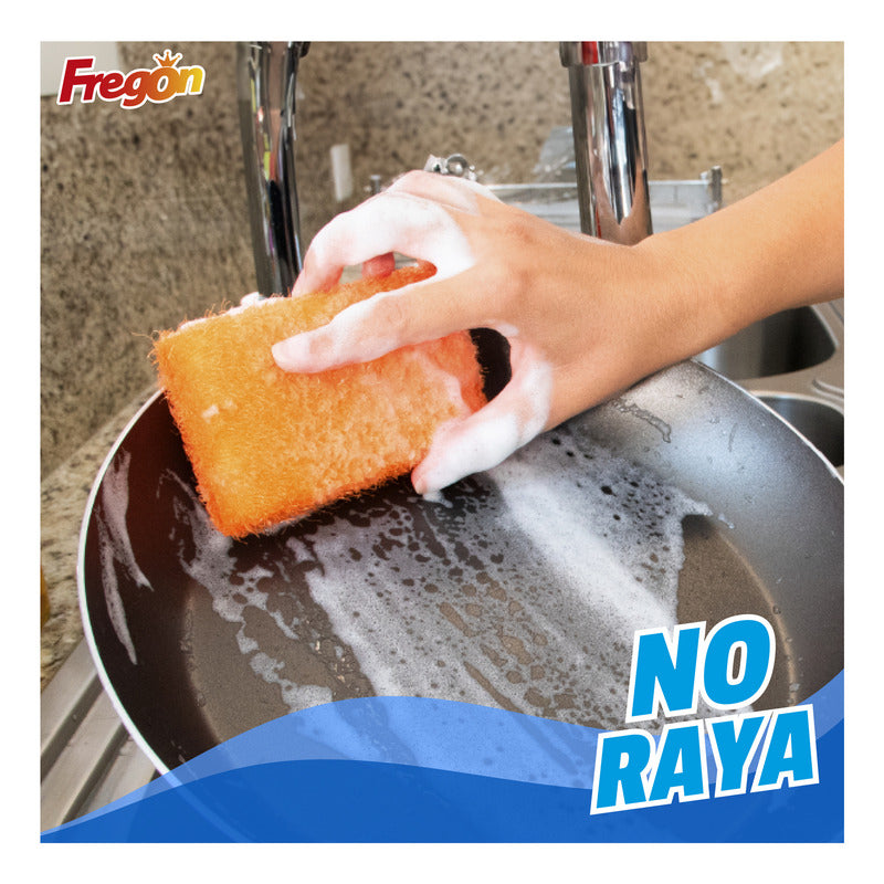 50pzs Fibra Esponja Fregón® Lavatrastes Multiusos 12.5 X 7.5