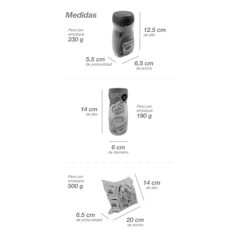 Kit Coffe Break Azucar 500g Nescafé Clásico 60g Coffe M 160g
