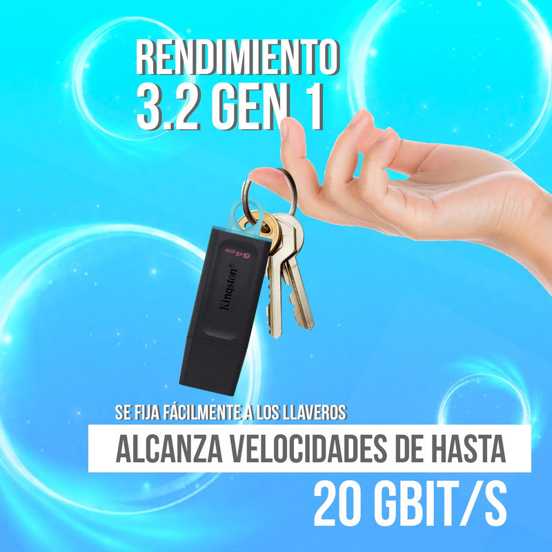 Memoria Usb Flash Kingston 64 Gb 3.2 Exodia Datatravel