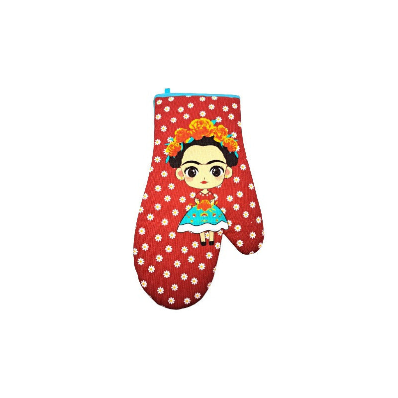 Guante Para Para Cocina Horno Caliente Frida Color Rosa