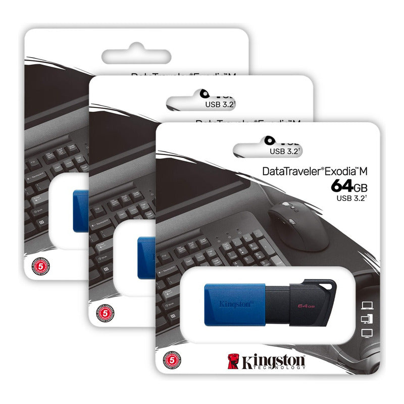 Memoria Usb Flash Kingston 64 Gb 3.2 Exodia Datatravel