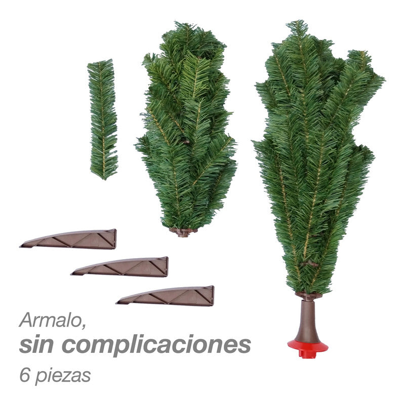 Arbol Navidad Artificial 1.60m Color Verde Verde