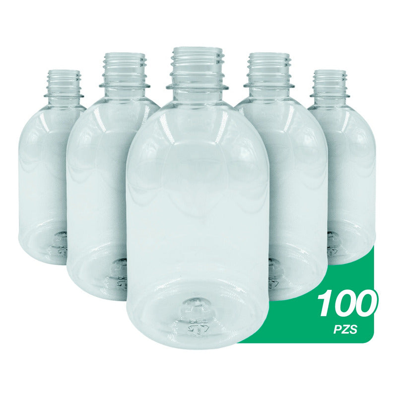 100 Pack Envase Vacio Botella Pet Shampoo Chaparrita 500ml
