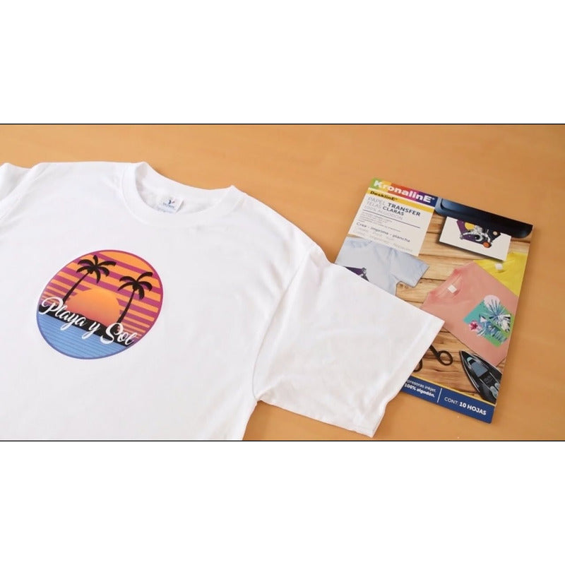 Papel Transfer Telas Claras 100% Algodón Kronaline 10 Hojas