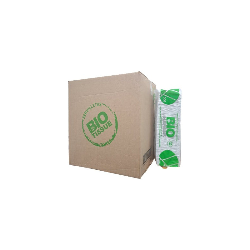 Caja De 12 Servilleta De Mesa Extra Blanca Bio Napkins
