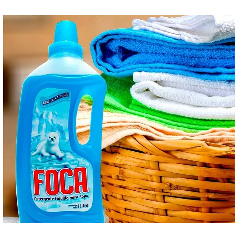 Detergente Líquido Foca Para Ropa 1 L