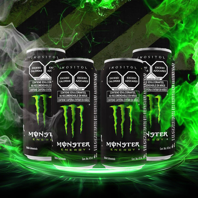 4 Pack Monster Energy Bebida Energizante 473 Ml