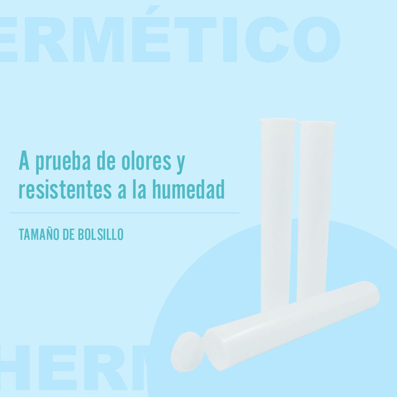 500 Pack Tubo Contenedor Hermético Pop Top Squeeze 12 X1.7cm