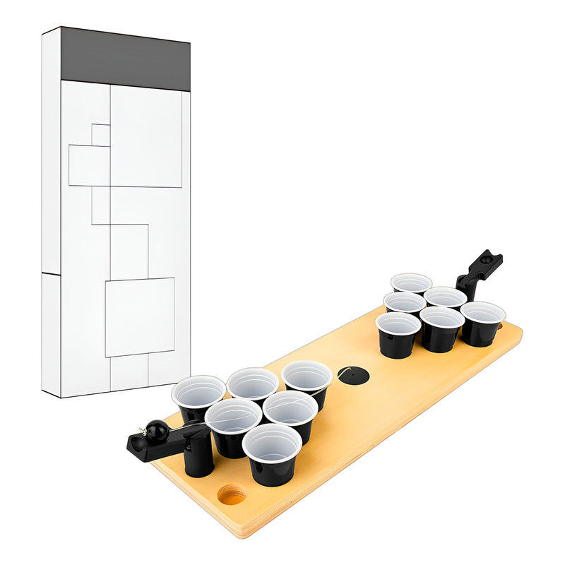 Mini Juego De Mesa Beer Pong Jerico Con Catapulta 12 Shots