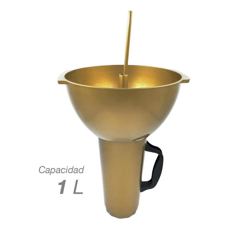 3 Vaso Botanero Plástico 1lt Popote Colores 30cm Michelada