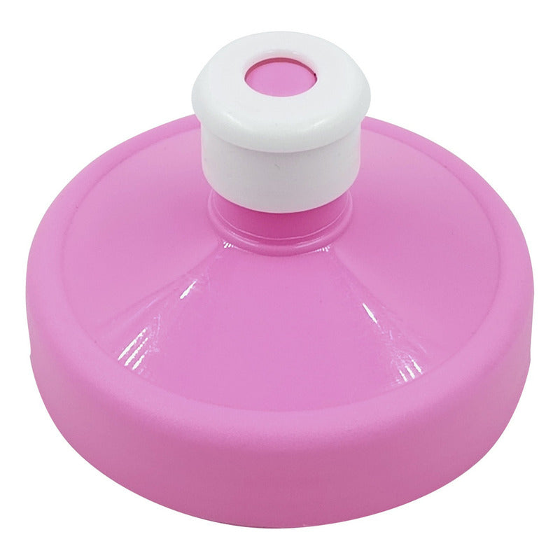 100 Pz Botella Con Tapa Rosca Chupon Baby Shower Deportiva Color Rosa