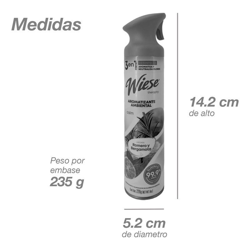 Aromatizante Wiese Romero & Bergamota 226 G. 3 En 1
