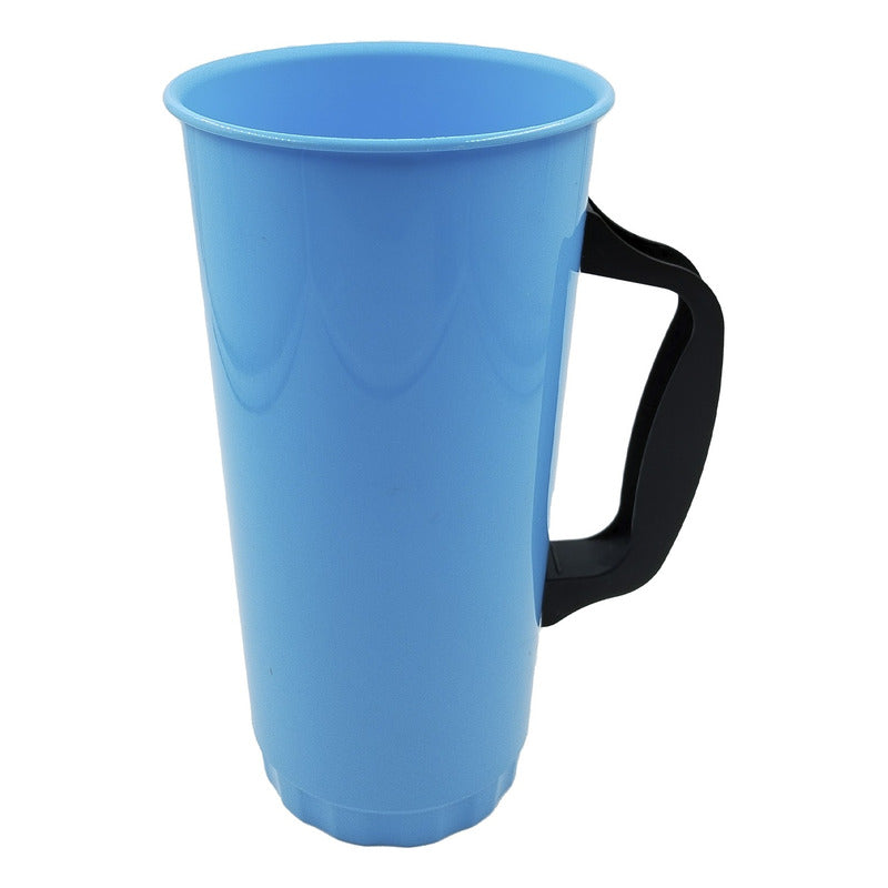 3 Vaso Botanero Plástico 1lt Popote Colores 30cm Michelada
