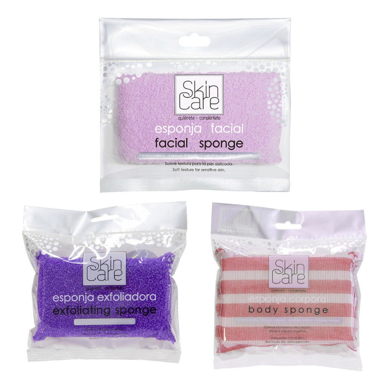 3 Esponjas Skin Care Piel Sensible