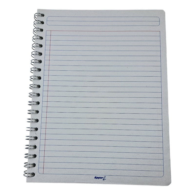 25pz Cuaderno Profesional Rayado Doble Arillo Ecologica 100h Caqui