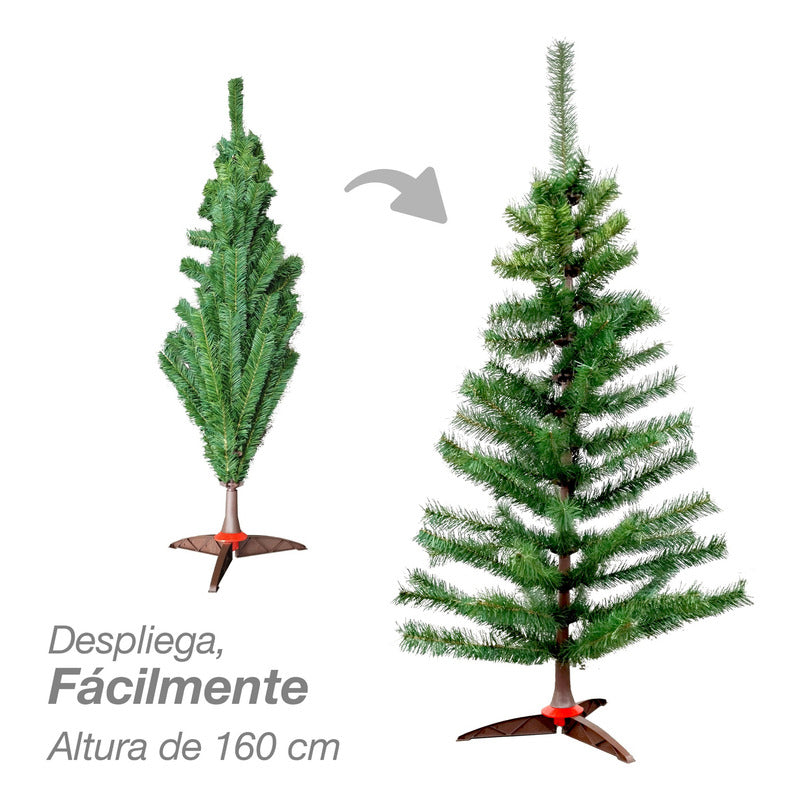 Arbol Navidad Artificial 1.60m Color Verde Verde