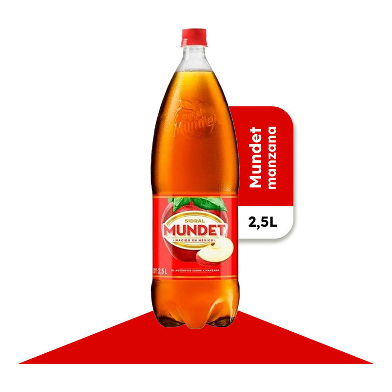 2.5l Sidral Mundet® Refresco Sabor Original Manzana No Retor