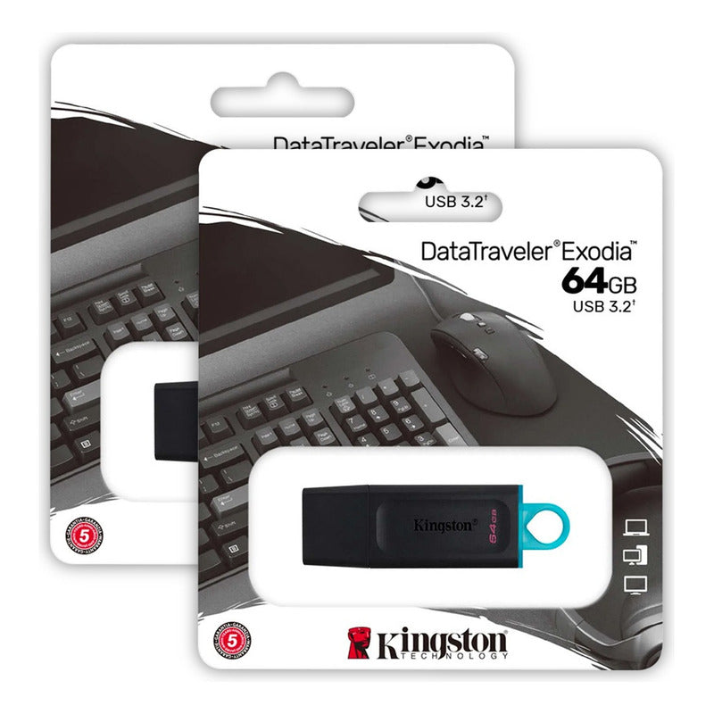 Memoria Usb Flash Kingston 64 Gb 3.2 Exodia Datatravel