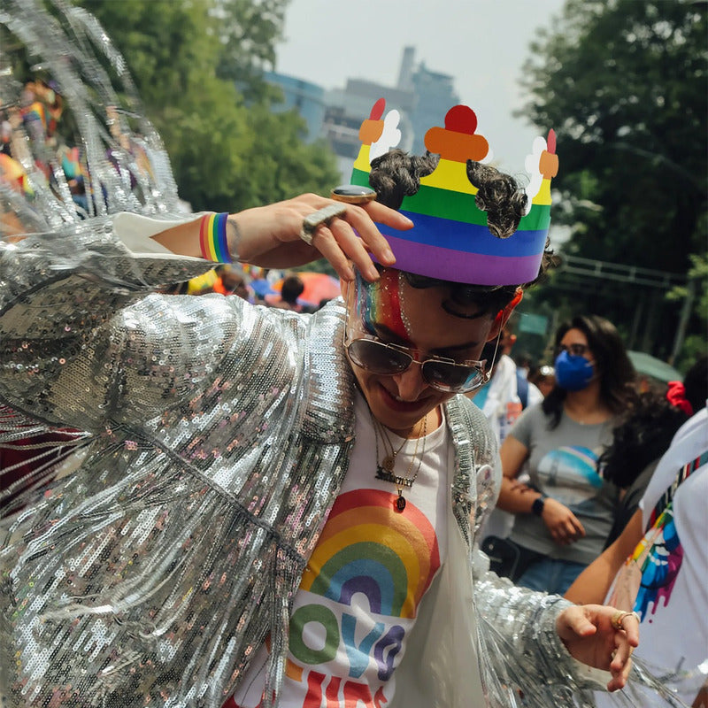 4 Pack Coronas, Pulseras Y Gis Cara Gay Pride Orgullo