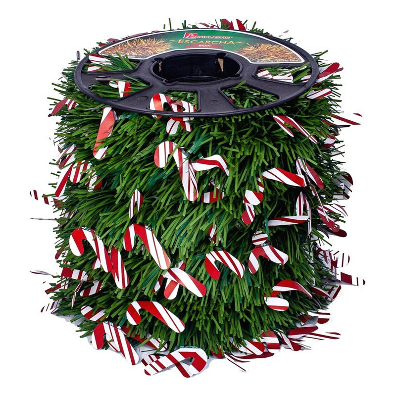 20 Metros Escarcha Guirnalda Bastones Candy Navidad Decorar Bastones Rojo Blanco