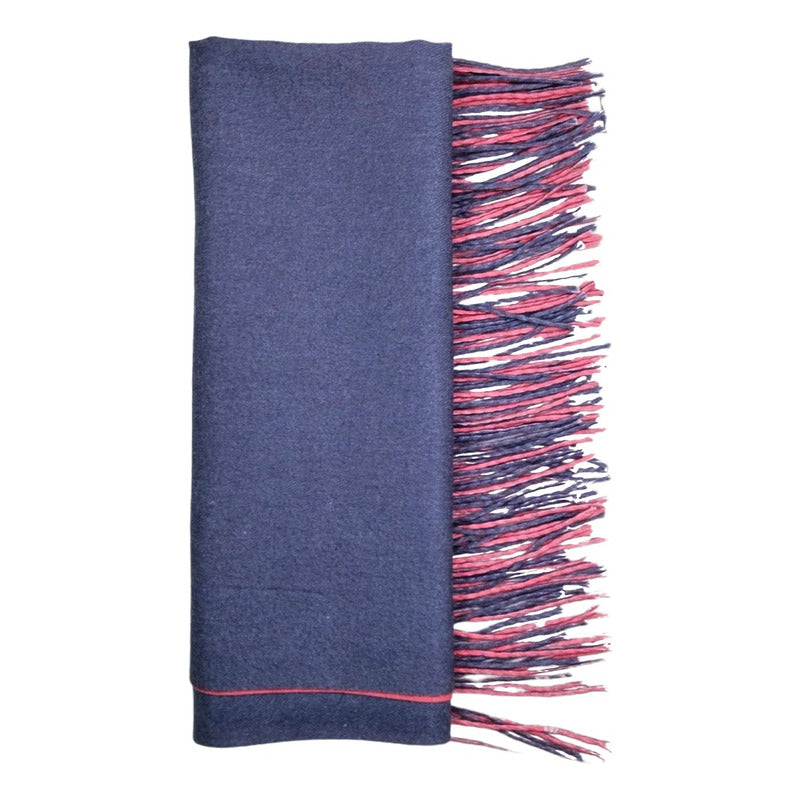 Pashmina Mujer Elegante India 2 Vistas Exsuave 1.8m Mor-rosa Violeta Oscuro Liso Unitalla