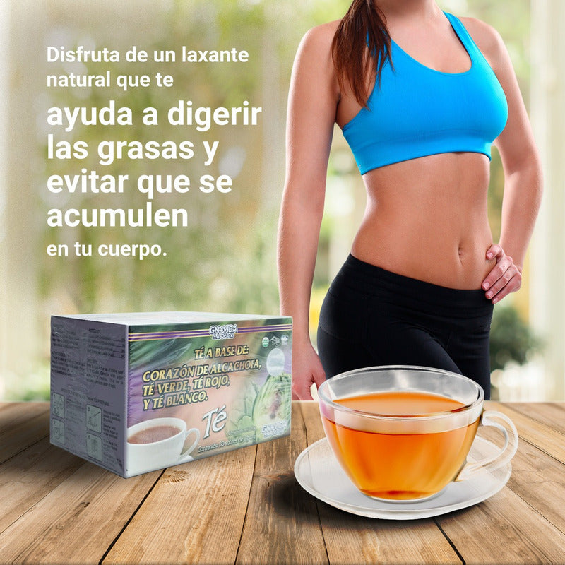 2 Pack Te Corazon De Alcachofa Laxante 60 Sobres Gn+vida