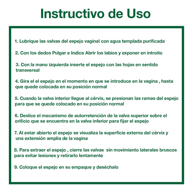 100 Espejo Vaginal Esteril Procime® Mediano Ginecologico