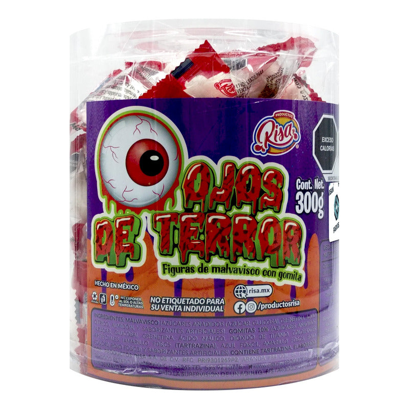 12 Piezas Malvavisco Con Gomita Ojo De Terror Halloween