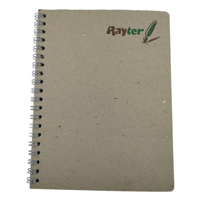 25pz Cuaderno Profesional Rayado Doble Arillo Ecologica 100h Caqui