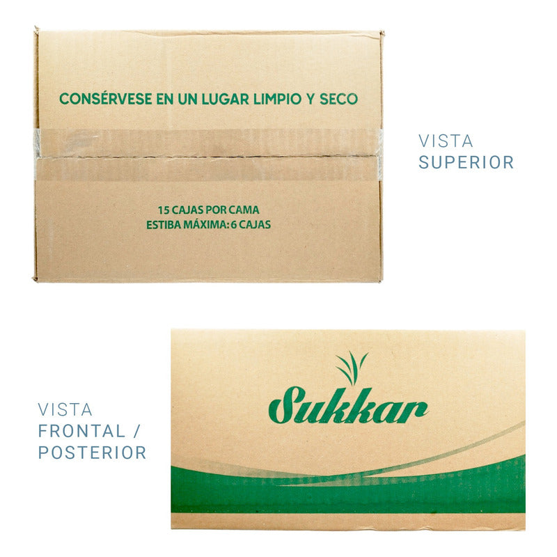 10 Bolsas Azúcar Zukkar 100 Sobres De 5g C/u Ideal P/negocio