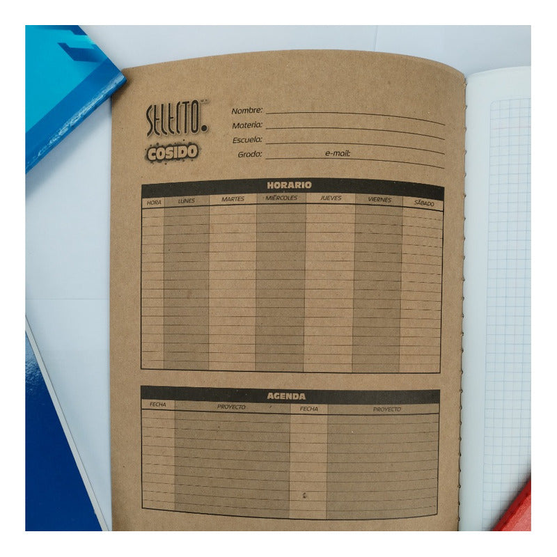 5pzs Cuaderno Profesional Cosido Rayado Economico 100 Hojas Varios