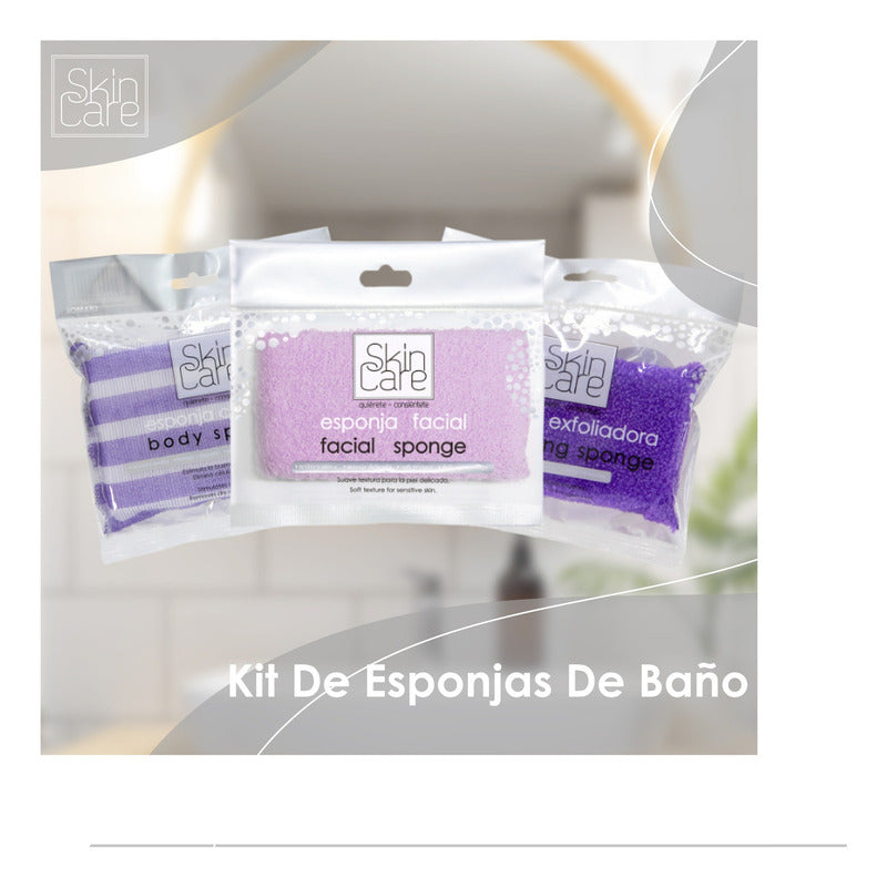 3 Esponjas Skin Care Piel Sensible