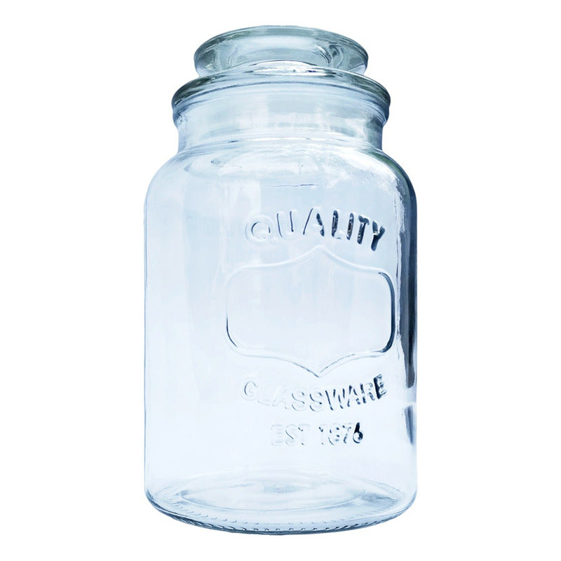 Frasco De Vidrio Tarro Hermetico 946ml P/ Dulcero Cocina