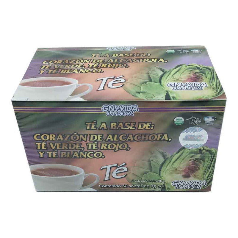 2 Pack Te Corazon De Alcachofa Laxante 60 Sobres Gn+vida