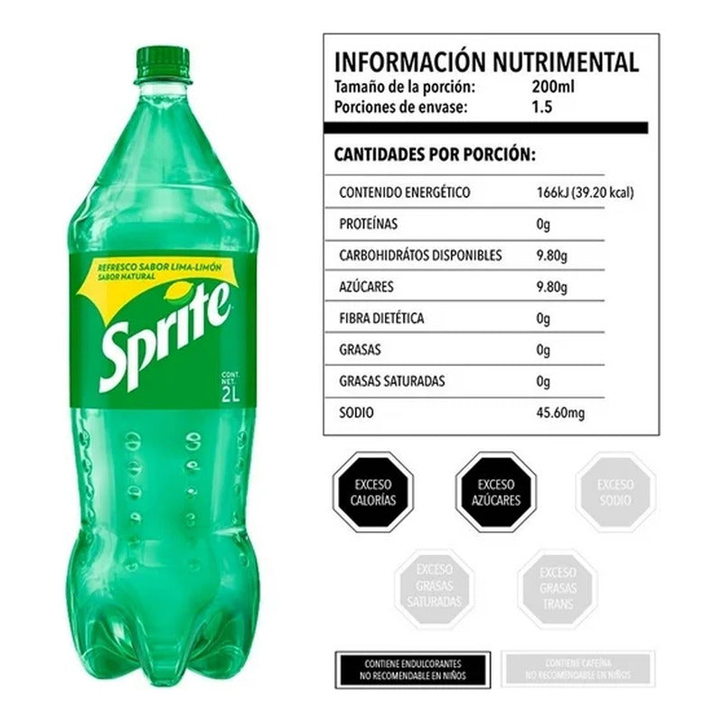 2l Sprite® Refresco Sabor Original Natural A Lima-limon Pet