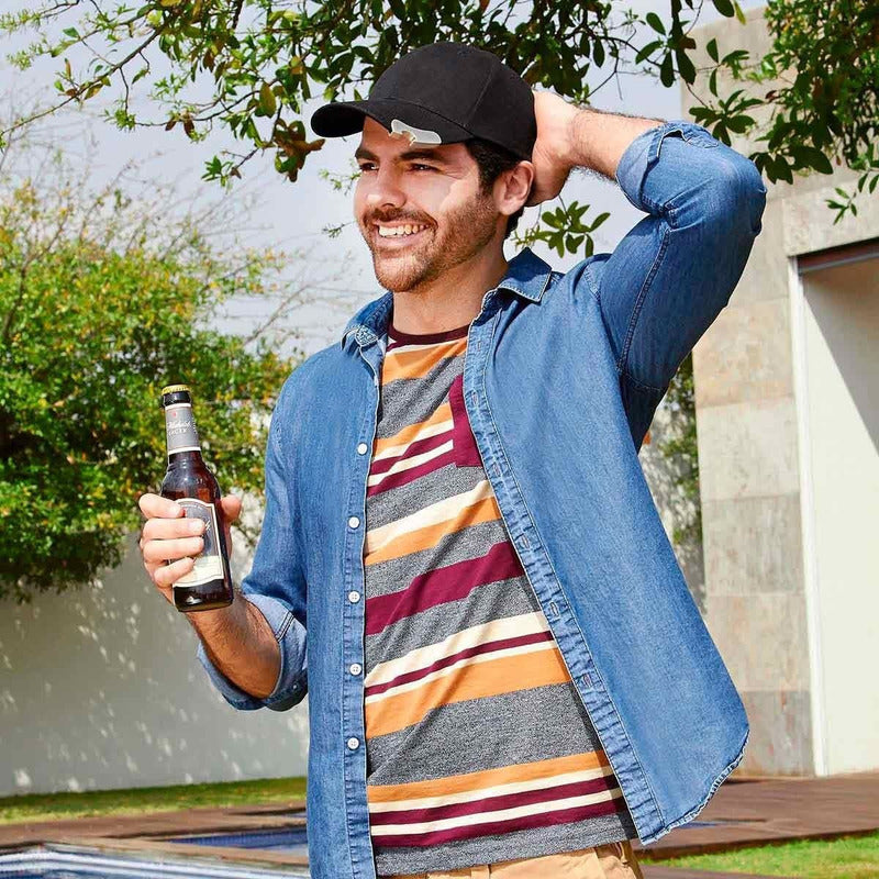 Gorra Con Destapador Para Cervezas Negro Unitalla