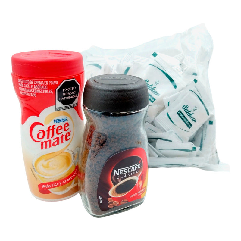 Kit Coffe Break Azucar 500g Nescafé Clásico 60g Coffe M 160g