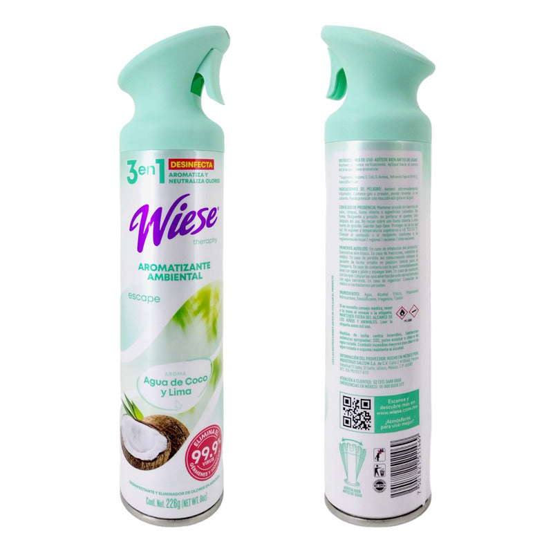Aromatizante Wiese Agua De Coco & Lima 226 G. 3 En 1