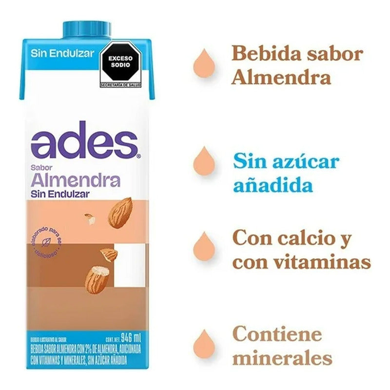 Ades Almendra Bebida S/azúcar 946 Ml