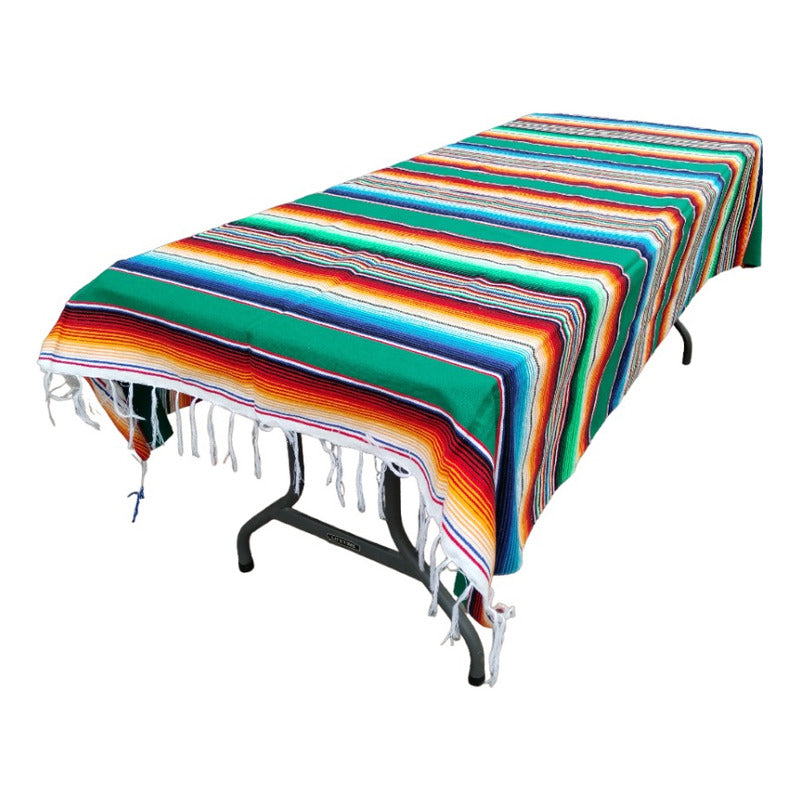 Mantel Rectangular Sarape Mexicano Fiesta Decoracion 2mts Color