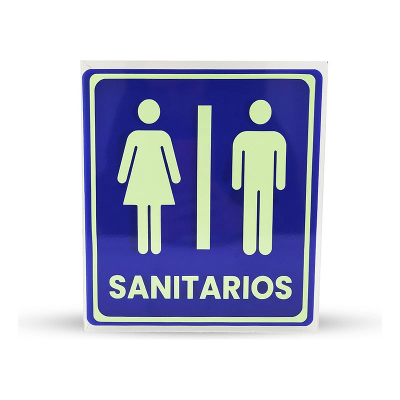 Señaletica Acrilico Brilla En La Oscuridad 3mm 20x25 Cm Blanco