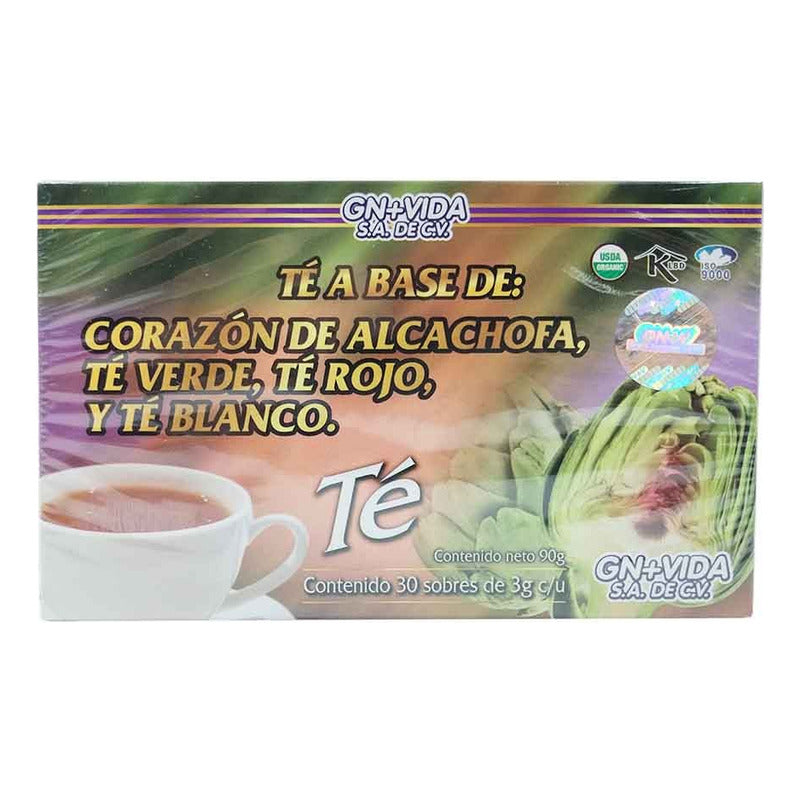 2 Pack Te Corazon De Alcachofa Laxante 60 Sobres Gn+vida