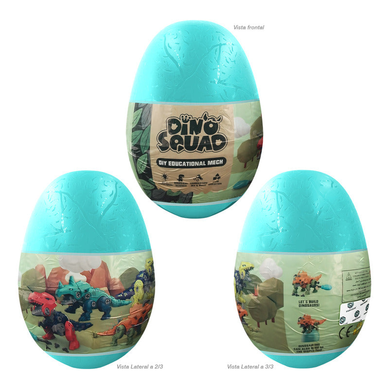 4 Pack Dinosaurio En Huevo Dino Squad Armable Juguete Rex