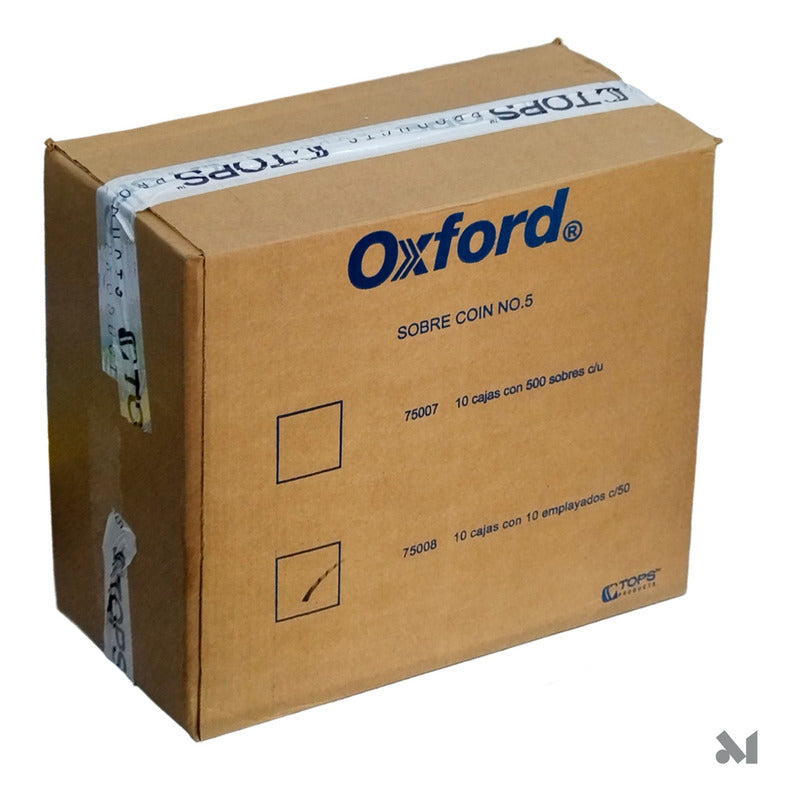 5000 Pzs Sobre Coin No 5 P/ Dinero Manila 8.9 X 16.5 Cm 90gr Manila Liso