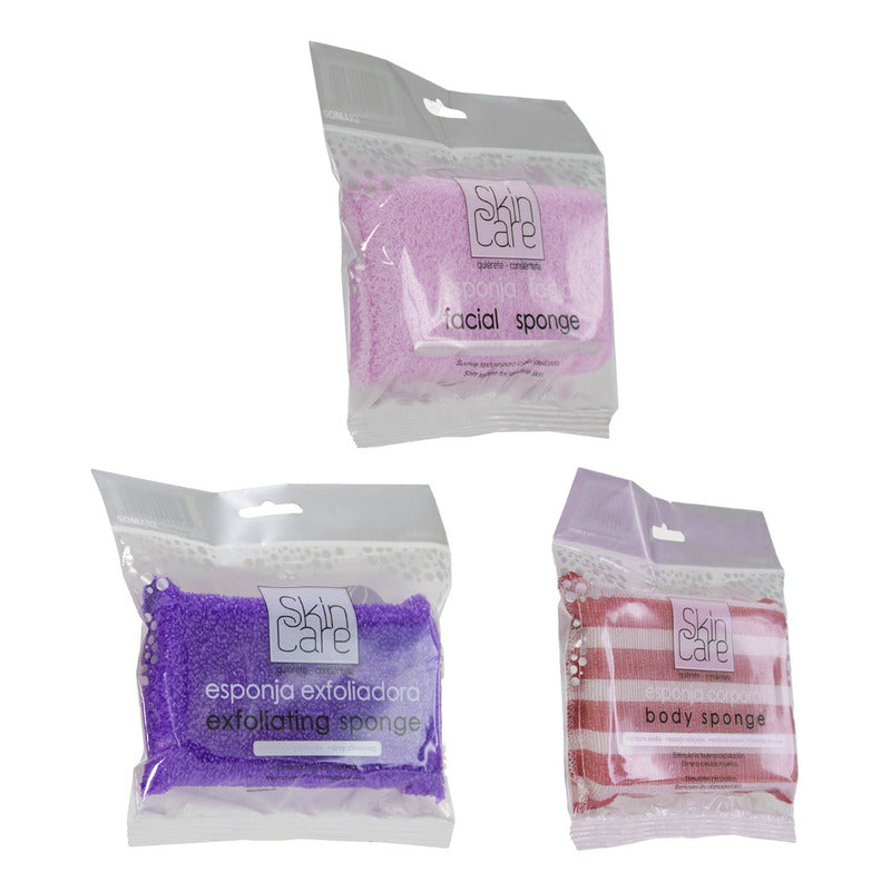 3 Esponjas Skin Care Piel Sensible